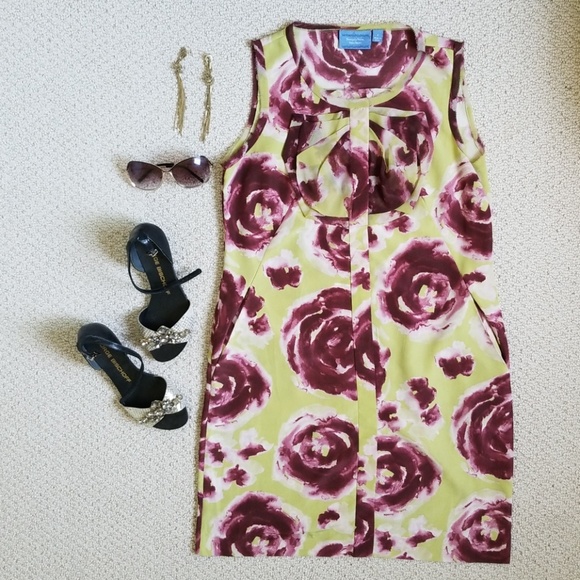 lime green floral dress